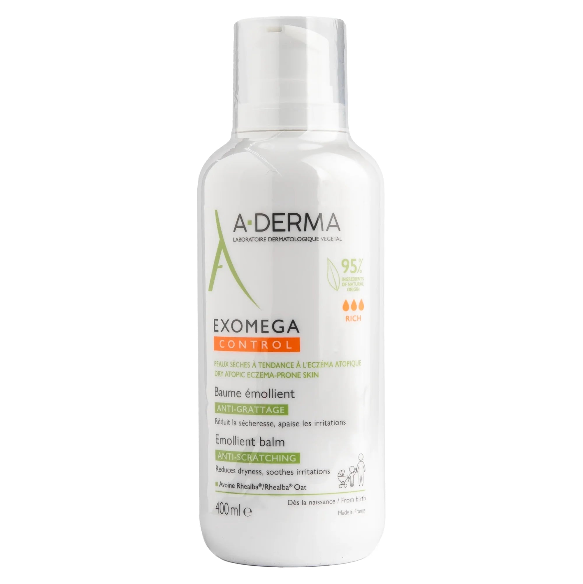A-Derma Exomega Control Baume Emollient Anti-Grattage 400ml